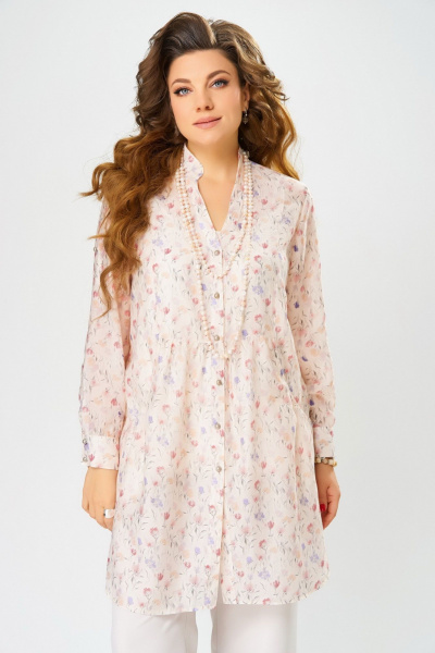Туника Fita 20426 кремово-розовый - фото 1