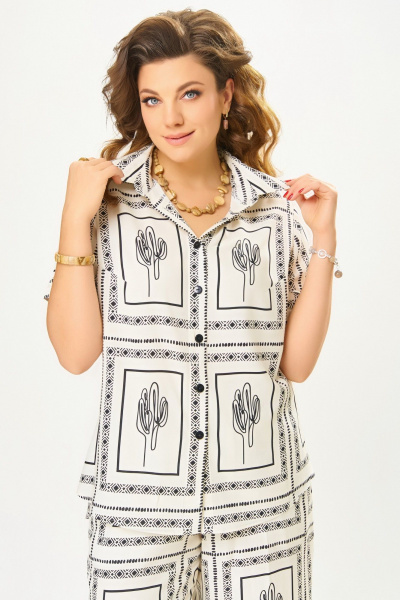 Блуза, брюки Fita 3101 молочно-бежевый - фото 5