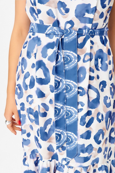 Платье Fita 5041 бежево-синий - фото 7