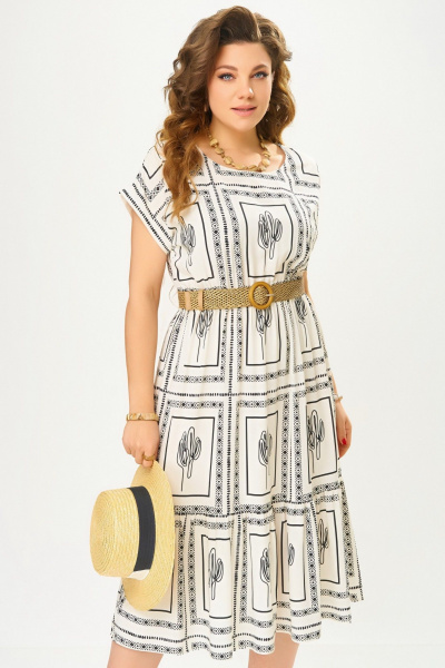 Платье Fita 5061 молочно-бежевый - фото 3