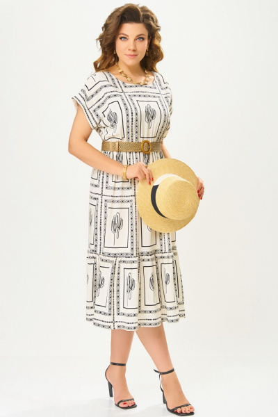 Платье Fita 5061 молочно-бежевый - фото 4