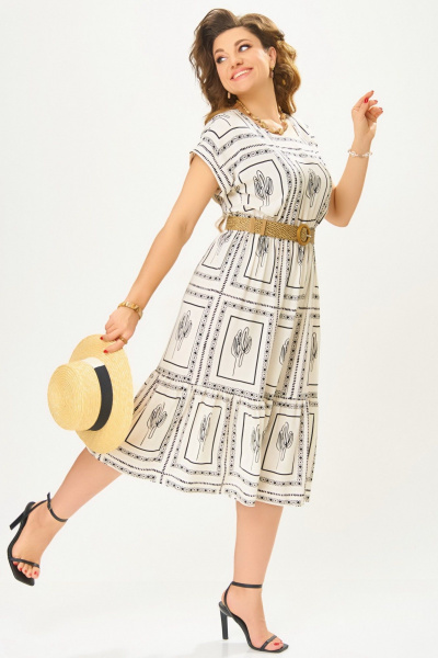 Платье Fita 5061 молочно-бежевый - фото 8