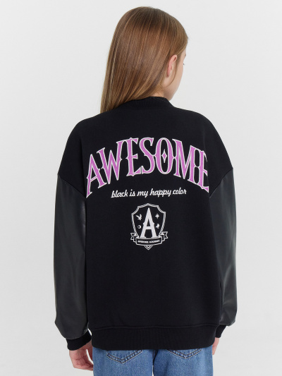 Бомбер Mark Formelle 167754/24-31096Ц-7П черный_печать_1_сл_пер_ЛВ_дет_1сл_пер_ПР_дет_3сл_з - фото 23