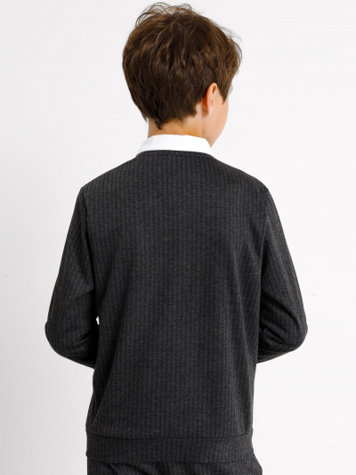 Жакет Mark Formelle 363337/22/23544П-4 елочка_черно_серая1 - фото 48