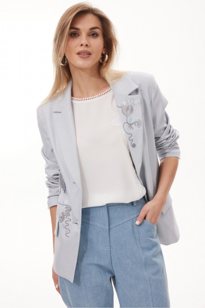 Жакет NiV NiV fashion 440 голубой - фото 12