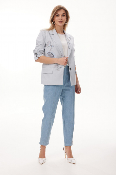 Жакет NiV NiV fashion 440 голубой - фото 8