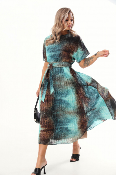 Платье LM М76 бирюза - фото 4