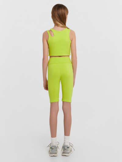 Велосипедки, топ Mark Formelle 397748/24-32371П-5 зеленый_лайм_печать_2_сл_на_пол_2_сл_на_ЛВ_дет_шорт - фото 24