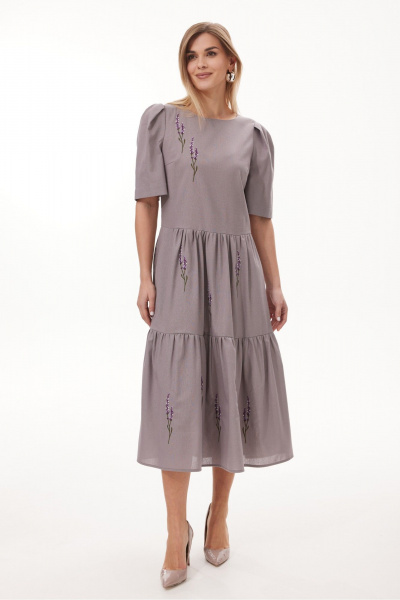 Платье NiV NiV fashion 451/1 бледно-фиолетовый - фото 3