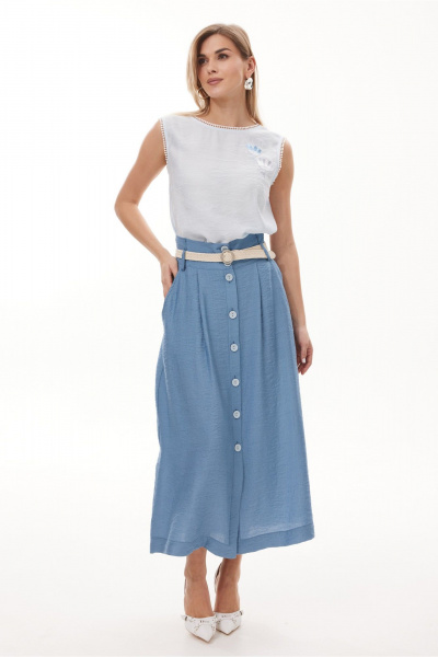 Блуза NiV NiV fashion 452 светло-голубой - фото 4