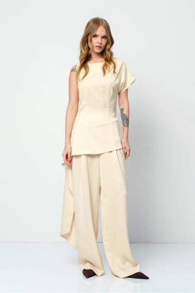 Блуза, брюки PiRS 5816 сливочное_масло - фото 1