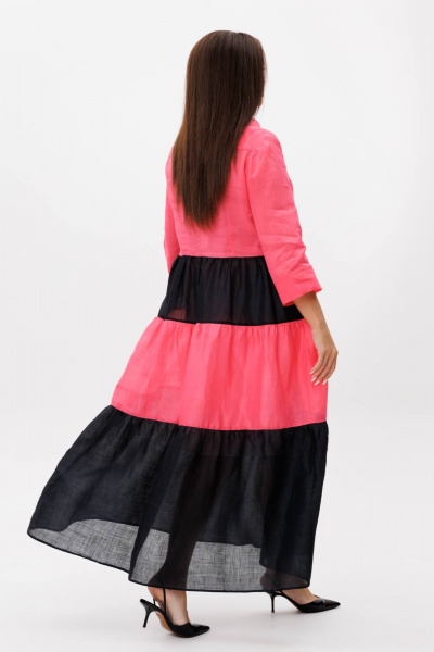 Платье Anastasia 1241 розово-черный - фото 5