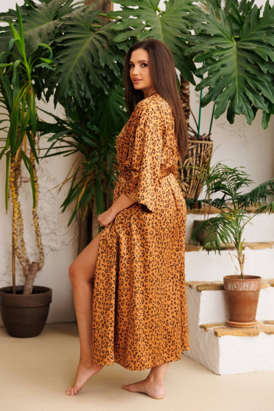 Топ, халат, шорты Anastasia 1189 золото - фото 3