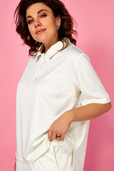 Блуза, шорты BegiModa 3092 молочный - фото 8