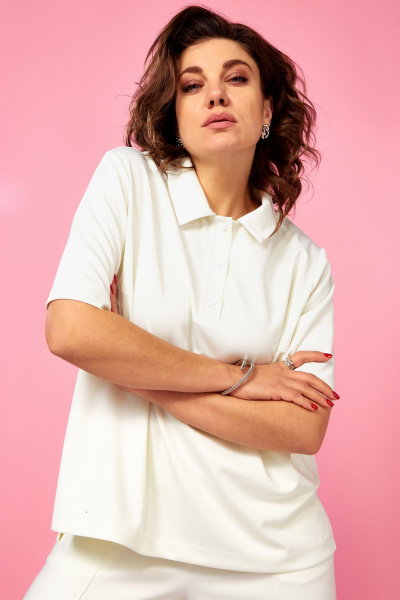 Блуза, брюки BegiModa 3094 молочный - фото 8