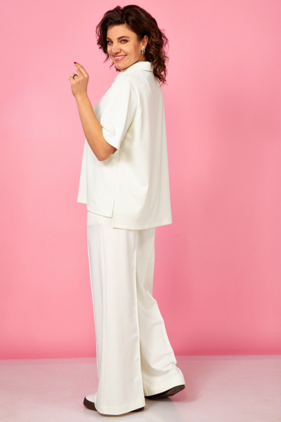 Блуза, брюки BegiModa 3094 молочный - фото 5