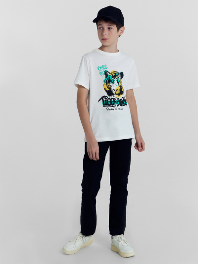 Футболка Mark Formelle 113379-2/24-27710П-0 белый_черно_белое_граффити_3_сл_1изд_печ_на_пол - фото 31