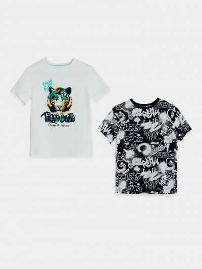 Футболка Mark Formelle 113379-2/24-27710П-0 белый_черно_белое_граффити_3_сл_1изд_печ_на_пол - фото 37