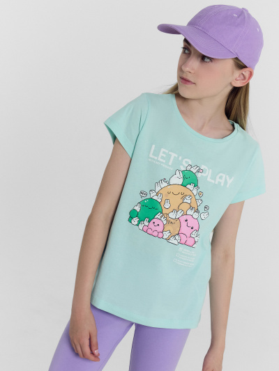 Футболка Mark Formelle 117892/24-30097П-0 бирюзовый_печать_Печать - фото 58