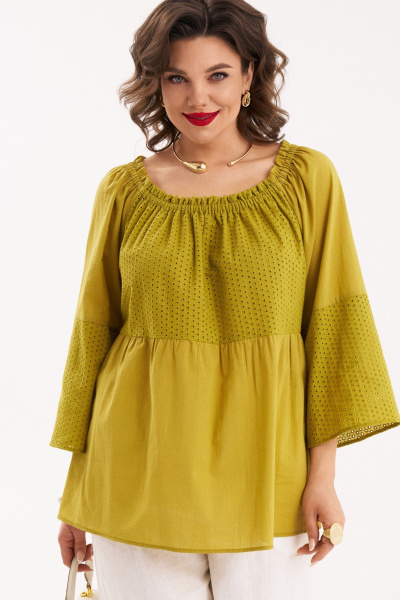 Блуза, брюки Almirastyle 446 горчица - фото 3