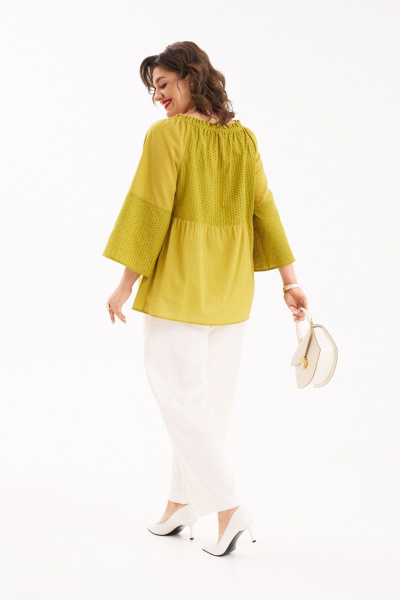 Блуза, брюки Almirastyle 446 горчица - фото 6