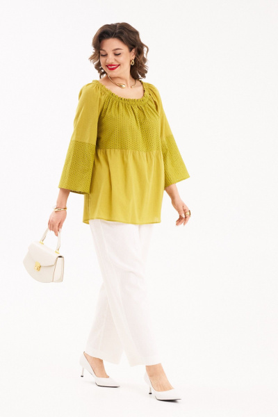 Блуза, брюки Almirastyle 446 горчица - фото 5