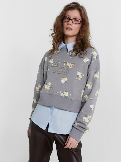 Свитшот Mark Formelle 122966/24-30625П-7-2 цветы_на_сером_546_D_вышивка - фото 24