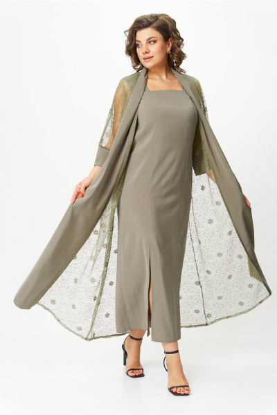 Кардиган, платье Michel chic 1421 хаки - фото 2