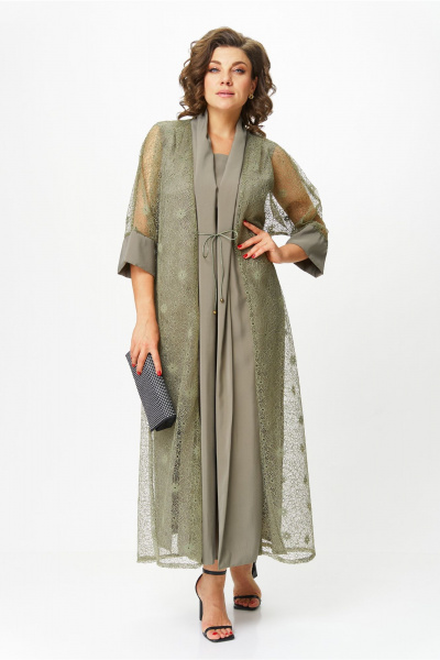 Кардиган, платье Michel chic 1421 хаки - фото 1