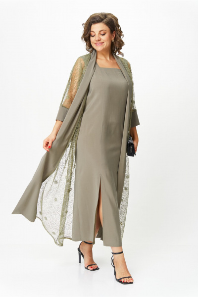 Кардиган, платье Michel chic 1421 хаки - фото 4