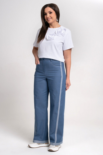 Блуза, брюки Alani Collection 2360 синий - фото 8