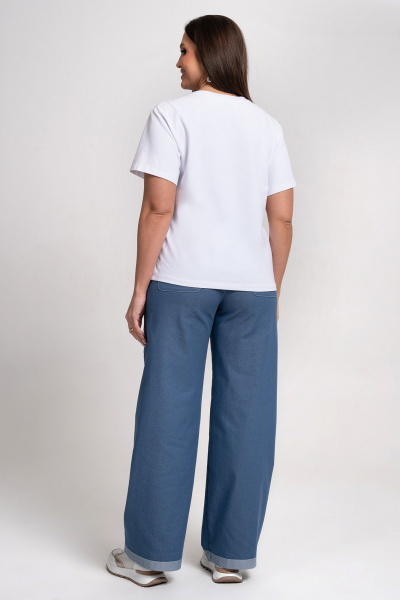 Блуза, брюки Alani Collection 2360 синий - фото 7