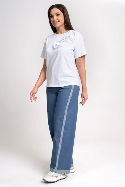 Блуза, брюки Alani Collection 2360 синий - фото 5