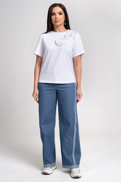 Блуза, брюки Alani Collection 2360 синий - фото 2