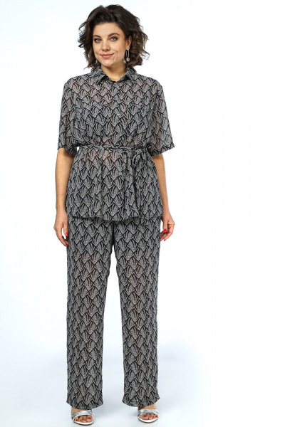 Блуза, брюки Alani Collection 2325 веточки - фото 9