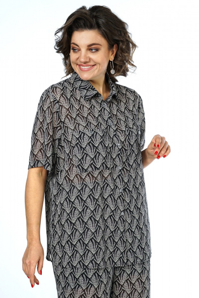 Блуза, брюки Alani Collection 2325 веточки - фото 7