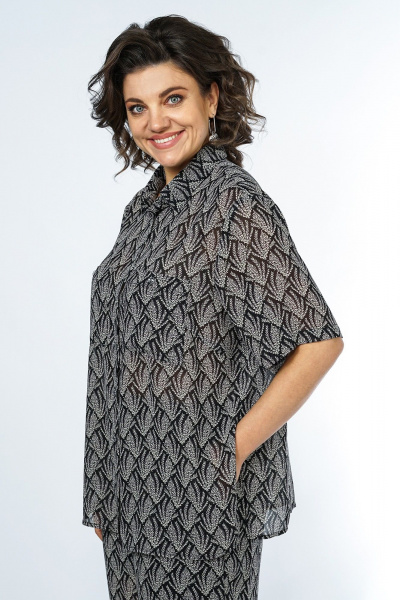 Блуза, брюки Alani Collection 2325 веточки - фото 6