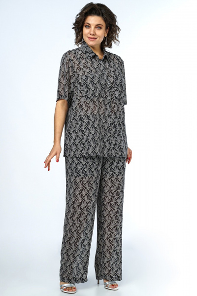 Блуза, брюки Alani Collection 2325 веточки - фото 4