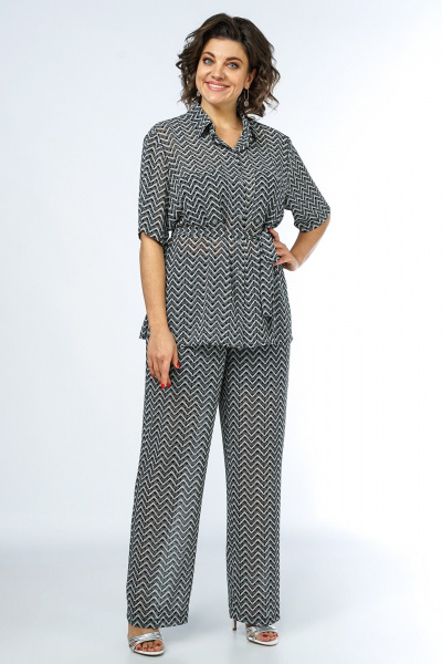 Блуза, брюки Alani Collection 2325 зиг-заг - фото 1