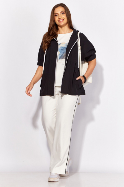 Брюки, ветровка, футболка TAiER 1368 черный_молочный - фото 3