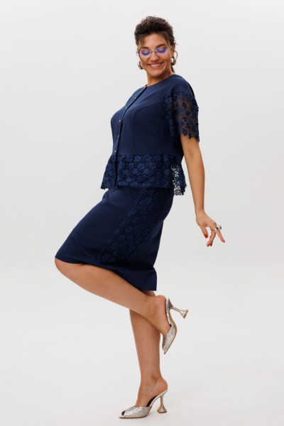 Жакет, юбка Anelli 1614 полуночный_сапфир - фото 8