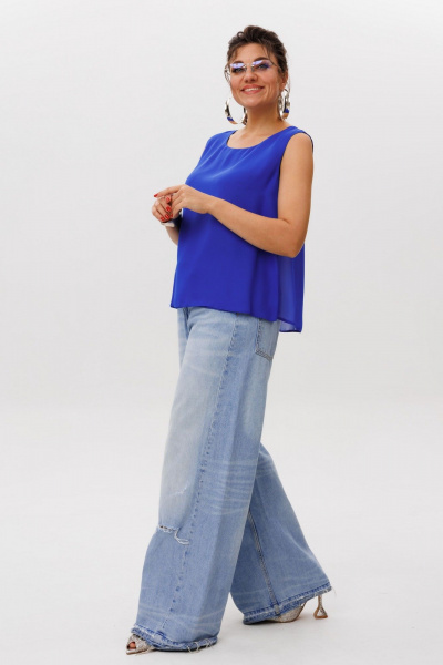 Блуза Anelli 1600 васильковый_шепот - фото 7