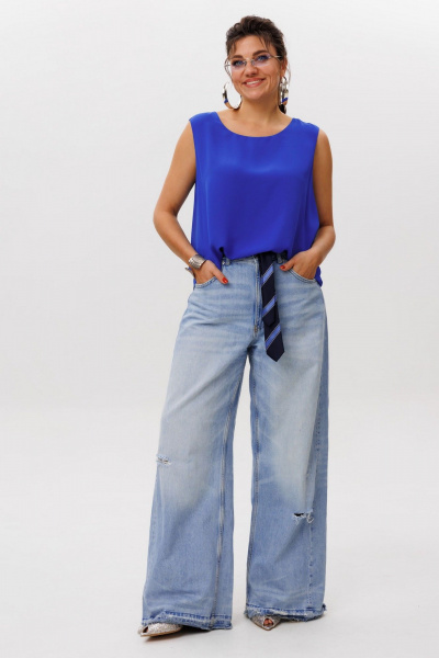 Блуза Anelli 1600 васильковый_шепот - фото 5