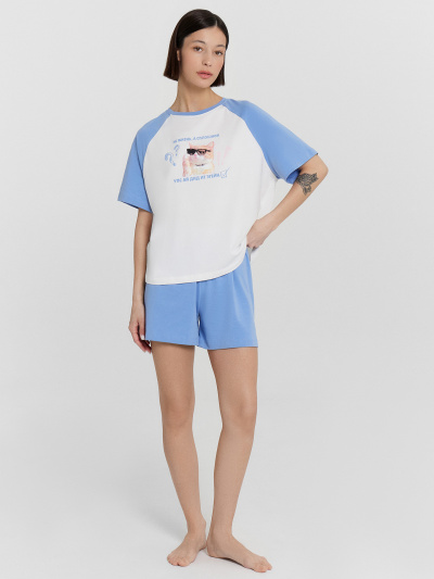 Футболка, шорты Mark Formelle 592535/24-33466ПП-16 белый_св.синий_печать_3_сл_на_пол - фото 25