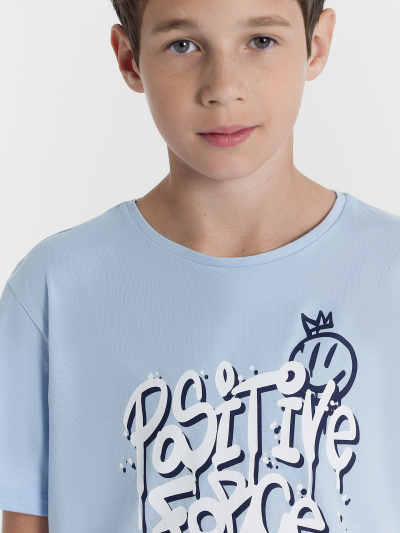 Футболка Mark Formelle 113432/24-30039П-0 голубой_печать_Печать - фото 86