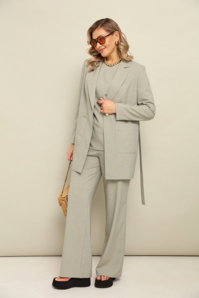 Брюки, жакет, топ LM К127048 беж - фото 1