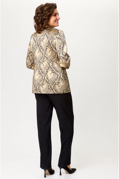 Брюки, жакет БелЭльСтиль 412-3_14_22+596-2_79_22 золото+черный - фото 5