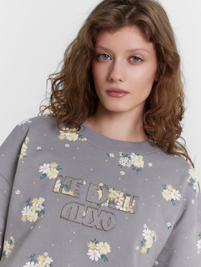 Свитшот Mark Formelle 122966/24-30625П-7-2 цветы_на_сером_546_D_вышивка - фото 36