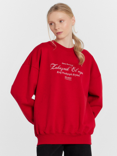 Свитшот Mark Formelle 122995/24-30517П-7П т.красный_печать_1_сл_на_пол_3_сл_на_спинке - фото 35