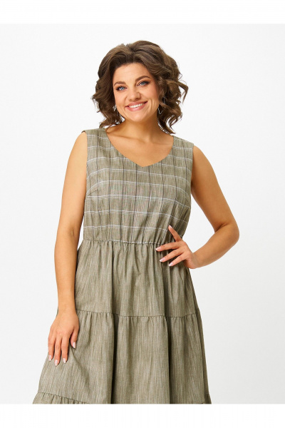 Платье Zlata 4454 оливковый - фото 3